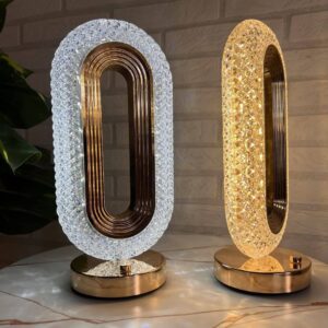 Lampe LED en Cristal Tactile – Ambiance Romantique 3 Couleurs